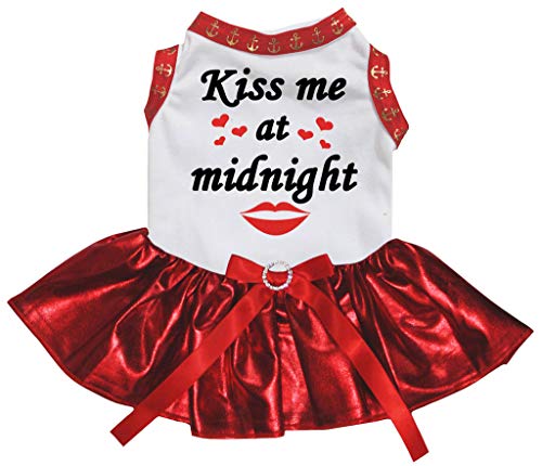 Petitebelle Kiss Me at Midnight Hundekleid, Tutu, Weiß
