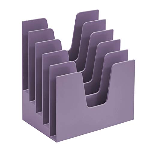 Acrimet Dokumentenunterlage, schräg, fünf Fächer, strapazierfähig (violett)