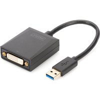 DIGITUS USB3.0 to DVI Adapter - Externer Videoadapter - USB3.0 - DVI - Schwarz (DA-70842)