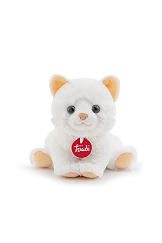 Trudi Puppies TUDE5000 Plüschkatze Baby Katze ca. 16 cm (Größe S), hochwertiges Stofftier mit weichen Materialien, Plüschtier mit realistischen Details, waschbar, Kuscheltier für Kinder, Weiß