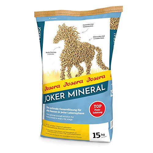 JOSERA Joker Mineral (1 x 15 kg) | Premium Pferdefutter für alle Rassen in jeder Lebensphase | optimale Gesamtlösung | Starke Knochen & Gelenke |Mineralfutter Pferde | 1er Pack