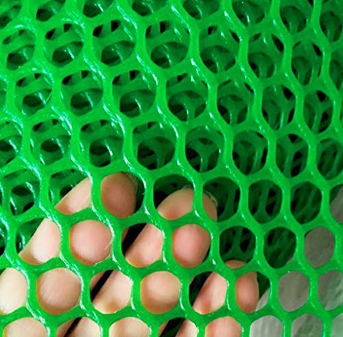 Mitef-Sicherheitsnetz Leichter Hühnernetz-Schutzbalkon aus Drahtgeflecht, Öffnung: 0,8 cm (0,31"),Grün,Größe： W3.9'xL22.9'(1.2mx7m)