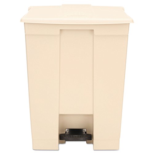 Rubbermaid Commercial 18gal HDPE Step On Trash Can - Beige