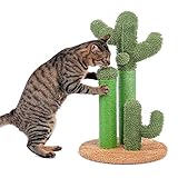 YUNDING Netter Kaktus-Haustier-Kratzbaum Mit Ballspielzeug Scratcher-Beiträge für Katzen Kätzchen Kletterbaum Katzenspielzeug Möbel Schützen(Color:B,Size:M.)