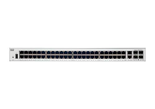 Cisco Catalyst 1000-48T-4G-L Switch – gemanaged – 48 x 10/100/1000 + 4 x Gigabit-SFP (montierbare Verbindung) – Rackmount