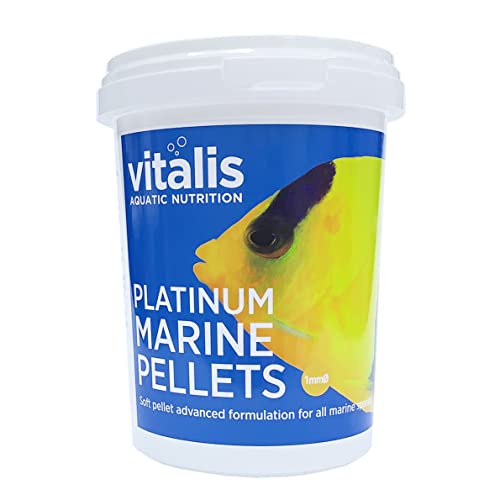 Vitalis Platinum Marine Pellets Fischfutter Aquarium (260g) Fischfutter Aquarium Pellets für Marine Fischarten - hochverdaulich und ausgewogen - Vitamine und Mineralien
