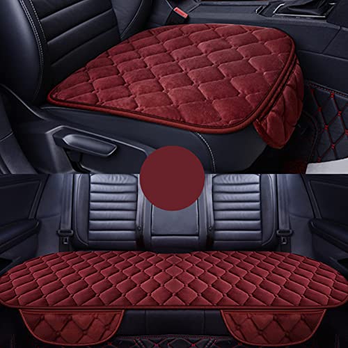 HCMAX Weich Autositzüberzug Kissen Pad Matte Schutz für Autozubehör für Limousine Fließheck SUV - 2 + 1 Vordersitzbezüge und Rücksitzbezüge