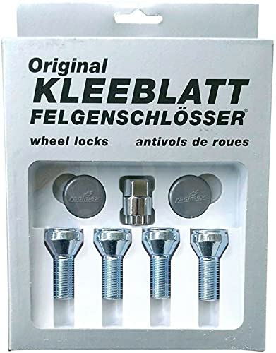 “Generisch” Original Kleeblatt Felgenschloss M14x1.50x28mm Kegelbund 60° inkl. Adapter Radschrauben Felgensicherung | Typ 926
