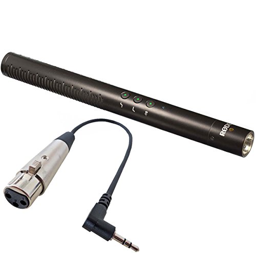 Rode NTG-4+ Plus Richtmikrofon + keepdrum MC-025XJ Mikrofonkabel XLR3F 3,5mm TRS Stecker für Kameras
