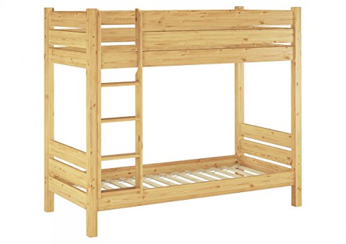 Erst-Holz® Etagenbett extra stabil 80x200 Stockbett hohes Bett Nische 100 Rollroste 60.16-08