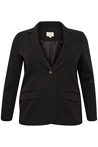 Cream Damen Kaffe Curve Women's Plus Size Blazer Classic Long Sleeves Jacke, Black Deep, 50
