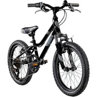 Galano GA20 Kinder Fahrrad ab 115-130cm oder 5 Jahre 7 Gang Mountainbike 18 Zoll für Mädchen oder Jungen Kinderfahrrad Hardtail MTB vorne gefedert, leicht (22 cm, schwarz/grau)