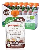 Pumpkin Organics Bio Quetschie, 32er Pack (32x100g) (Süßkartoffel, Joghurt, Trockenpflaume, Hafer)