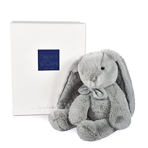 Histoire d'Ours - Plüschtier Hase – Grau – 30 cm – PREPPY CHIC – HO3138