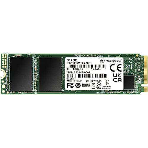 Transcend 512GB NVMe PCIe Gen3 x4 MTE220S M.2 SSD Solid State Drive TS512GMTE220S