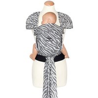 manduca Twist Babytrage > Zebra < Neugeborenen-Trage aus Bio-Baumwolle (Jaquard gewebt), Weicher Bauchgurt mit Schnalle, Träger zum Auffächern und Binden (Limited Edition/Animal Print)