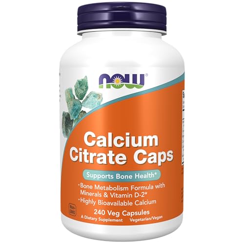 Now Foods Calcium Citrate Kalzium Vitamine Mineralien 240 Kapseln