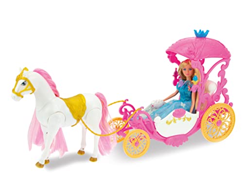 Teorema - Prinzessin in in Karosserie mit Pferdchen, das Nitriert und wirklich fährt, Melodien inklusive, Farbe Rosa, 66991