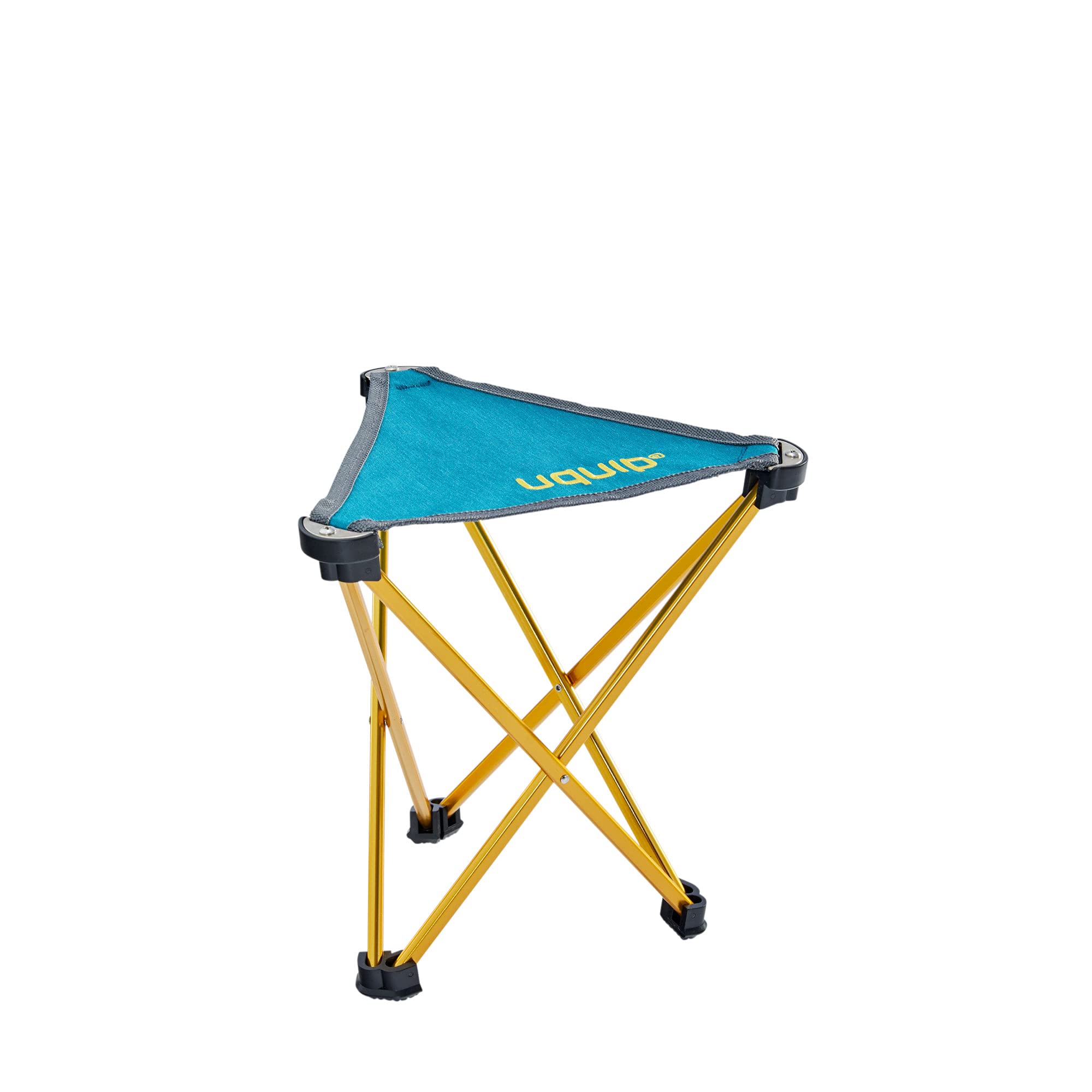 Uquip Leichtgewichtshocker Trinity M Mini Dreibein Hocker Campinghocker 150 kg Blue/Yellow