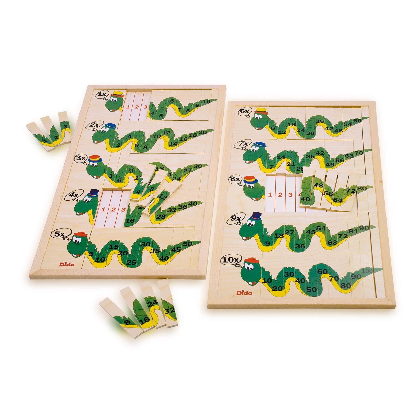 Dida - Puzzle - Drachen Einmaleins - Sortierspiel. Die Kinder Lernen Das 1x1 Mit Hilfe Eines Drachens. Ideal Für Die Grundschule Und Die Sonderschule, Aktivität Montessori