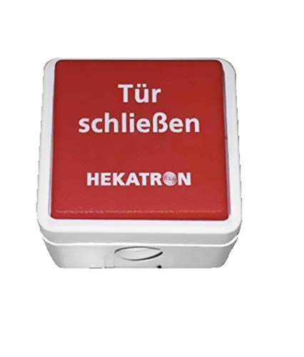 Hekatron Handauslösetaster HAT 02 IP20 weiß/rot für Brandschutztür