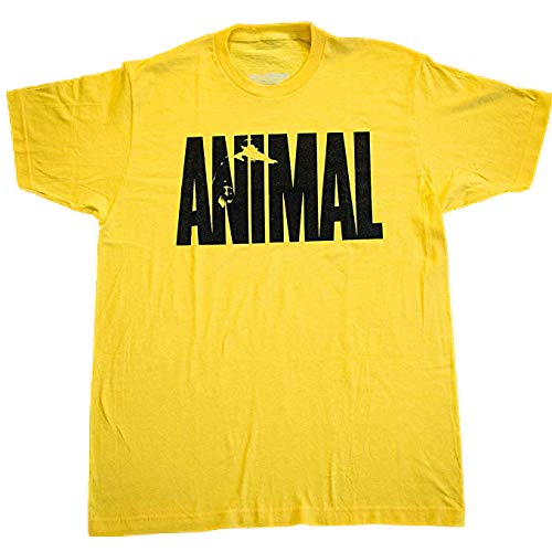 Animal Herren Kultiges Design T-Shirt, gelb, L