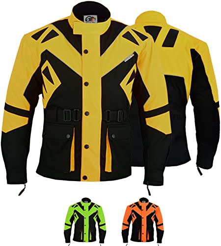 German Wear Textilien Jacke Motorradjacke Kombigeeignet, Größe:54/XL, Farbe:Gelb