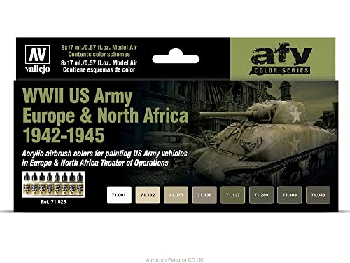 Vallejo Model Air AFV Set 71625 WWII US Army Europe & North Africa 1942-1945 (8)