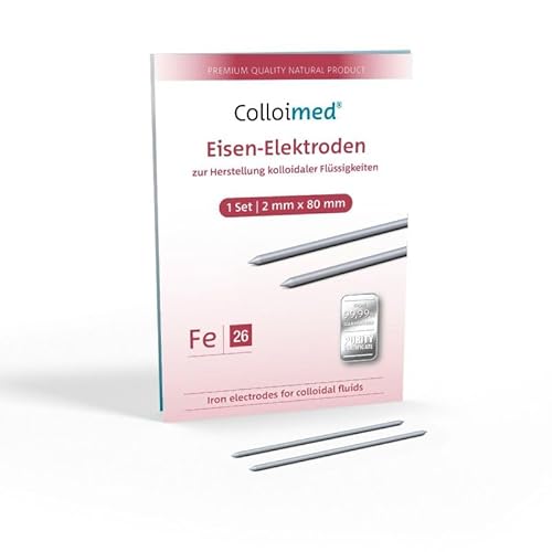 Colloimed Eisen-Elektroden 1 Paar für Colloimed CM2000 2mm x 80mm (Fe 2x80)