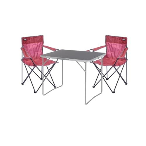 Mojawo 3er Outdoor Möbel Campingmöbel Camping Garnitur Anglerstuhl Oxford Bezug Outdoor Camping Stuhl Aluminium Tisch klappbar