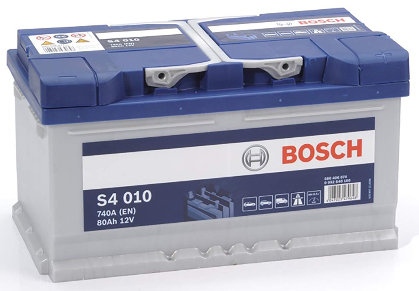 Bosch S4010 - Autobatterie - 80A/h - 740A - Blei-Säure-Technologie - für Fahrzeuge ohne Start-Stopp-System