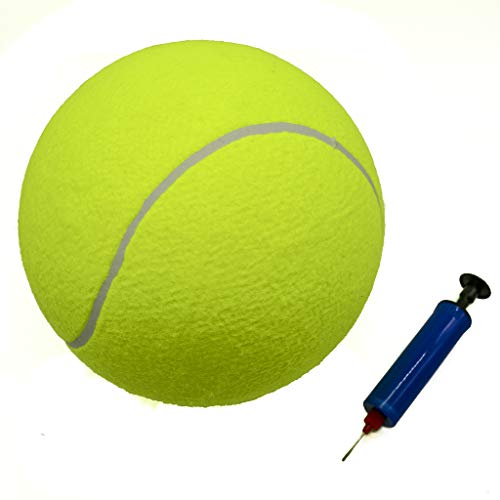 PROtastic Extra großer Tennisball - mit kostenloser Ballpumpe - Großer Spaß für Sie und Ihren Hund