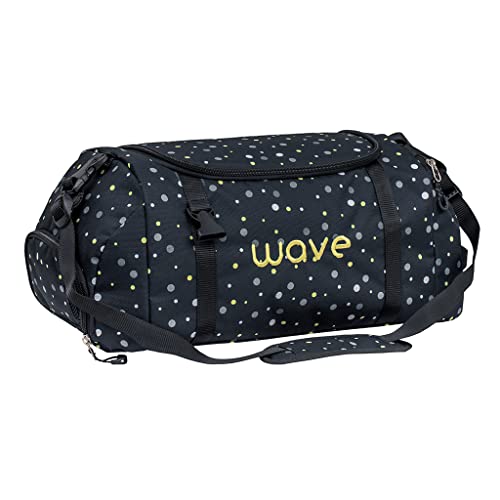 Wave Infinity 2-in-1 Sporttasche, Gym Tasche, Gym Duffle, Duffel Bag, Schwarz, Pink/für Mädchen, Unisex/ab der 5. Klasse, 23 Liter (2205/A Black and Yellow Dots)