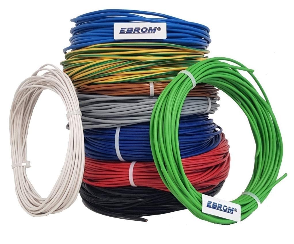 Aderleitung Verdrahtungsleitung - Einzelader flexibel - PVC Leitung - H07V-K 2,5 mm² - Farbe: hellblau - viele Längen in 5 Meter-Schritten lieferbar, Ihre Länge: 40 m 2,5mm2