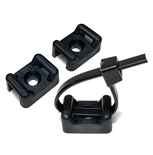 Schwarze Nylon-Kabelbinder-Basishalterung (500, 4,8 mm, Schraube: M3)