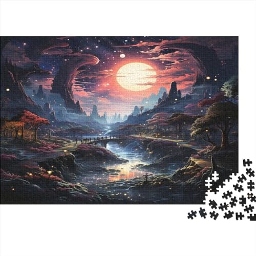 Puzzles für Erwachsene, 1000-teiliges Puzzle für Teenager, Alien-Planet-Puzzle, Holzpuzzle, Geschenk, geeignete Familie, Freunde, Puzzles 1000 Stück (75 x 50 cm)