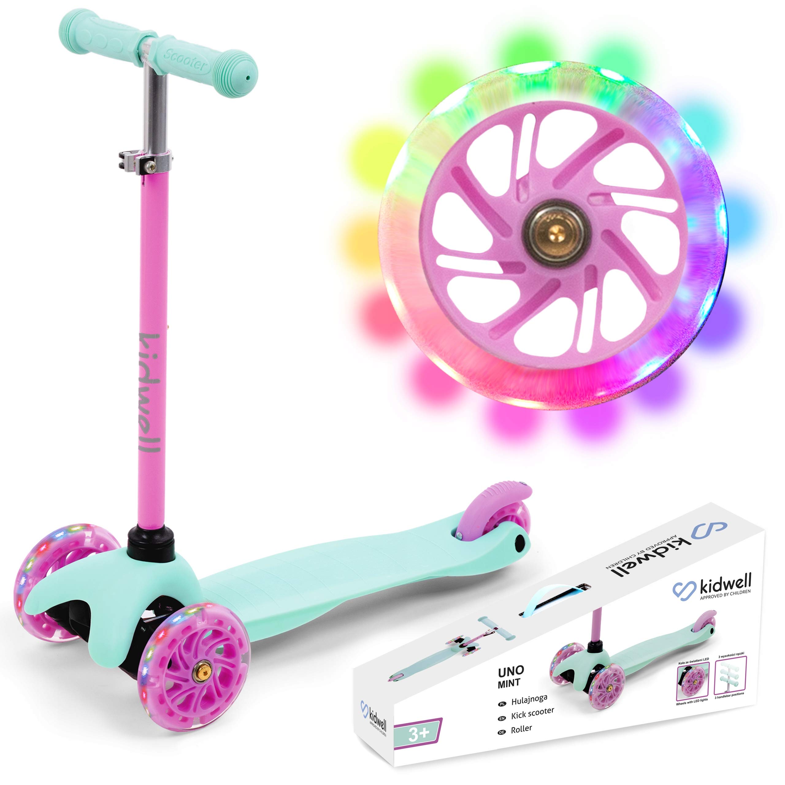 Kinderroller Tretroller Dreirad-Balance-Roller Kidwell UNO (Minze)