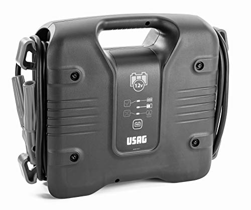 USAG U16130019 Tragbares Starthilfe, 12 V, professionell, für Autos, 12 V, Schwarz