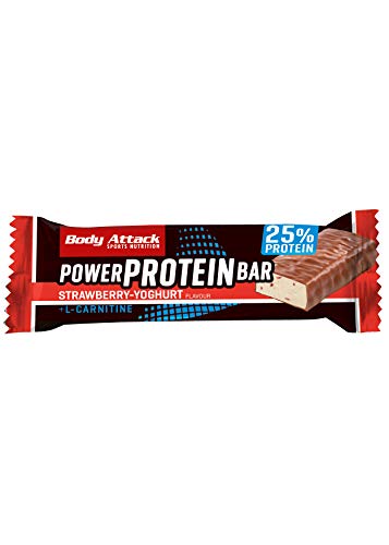 Body Attack Power Protein Bar, Strawberry-Yoghurt, 24 x 35 g, 1er Pack (1 x 0.84kg)