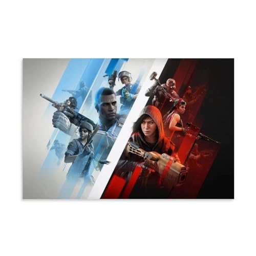 YBRAVO Rainbow Six Siege Poster Dekorative Malerei Leinwand Wandkunst Wohnzimmer Poster Schlafzimmer Malerei,Wandkunst Bilddruck Moderne Familienzimmer Dekor 20x30inch(50x75cm)