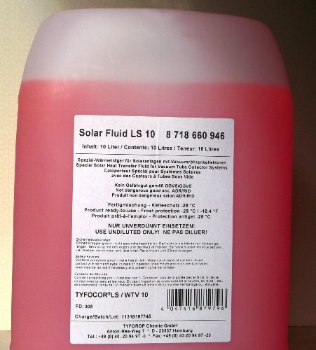 Solarfluid Frostschutz Solarflüssigkeit Tyfocor LS 10 Liter Wärmeträger-Flüssigkeit