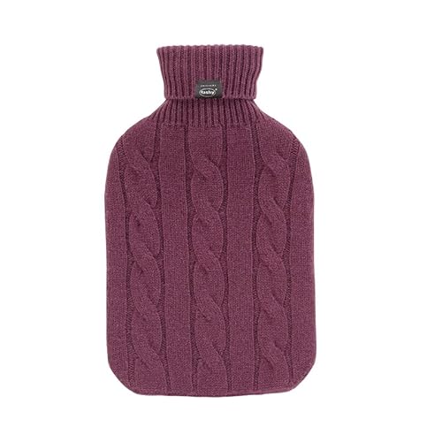 Fashy Wärmflasche Strickbezug aus Kaschmir burgund 2 L