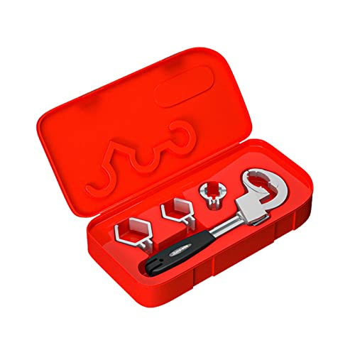 Mehrzweck-Spülbeckenschlüssel mit austauschbaren Köpfen, einstellbarer Schraubenschlüssel, Bogenzahnschlüssel, Sanitärinstallationswerkzeug