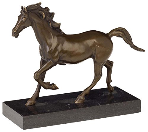 aubaho Bronzeskulptur im Antik-Stil Pferd Bronze Figur Skulptur Statue - 26cm