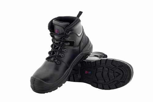 K&G Arbeitsstiefel NIZO NZ200 S3 SCHWARZ Arbeitsschuhe Sicherheitsschuhe Stiefel Kunststoffkappe Schuhe Gartenschuhe Damenschuhe Herrenschuhe (39 EU)
