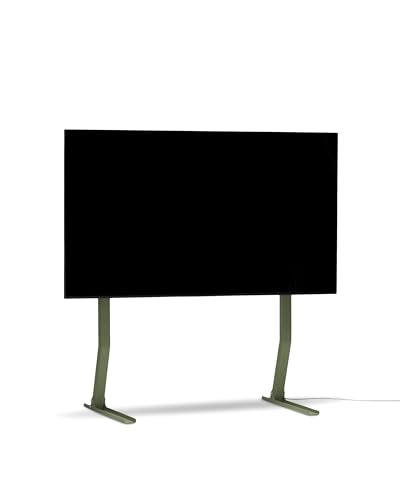 Pedestal Bendy Tall TV Ständer Hoch für Fernseher 40 bis 70 Zoll | TV Standfuß für Wohnzimmer | Hoher TV Stand | Einzigartiger Fernsehständer | TV Erhöhung (Mossy Green)