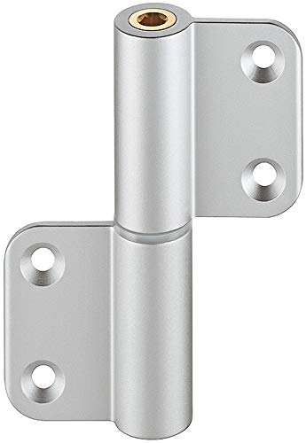 Gedotec Aufschraubband Aluminium Tür-Scharnier selbstschließend für WC-Kabinen & Trennwand-System | DIN Links | Scharnierband Alu silber | Lappendicke: 3 mm | 1 Stück - Türband für ungefälzte Türen