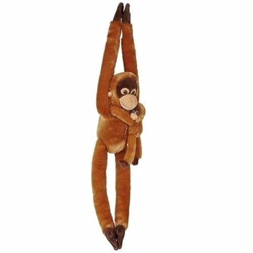 Ravensden Weicher Plüsch-Orang-Utan zum Aufhängen mit Baby, 84 cm