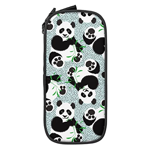 Panda-Federmäppchen, große Kapazität, langlebig, Federmäppchen, Aufbewahrungstasche mit Reißverschluss, Box, stationäres Etui