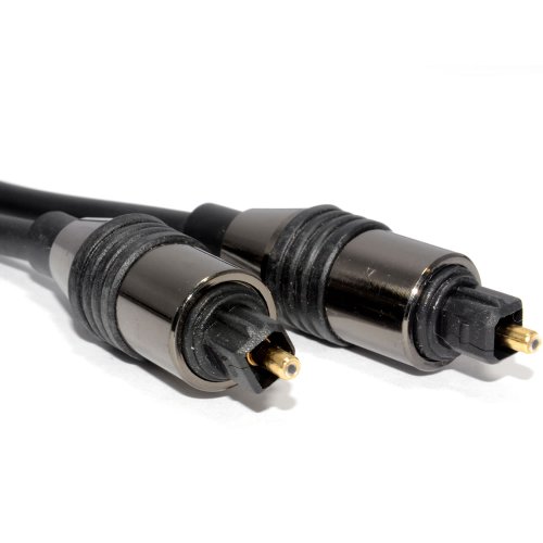 Schwarz TOS link Toslinkkabel Optisches Digital Audio Kabel 5 mm Anschlusskabel 15 m [15 Meter/15m]